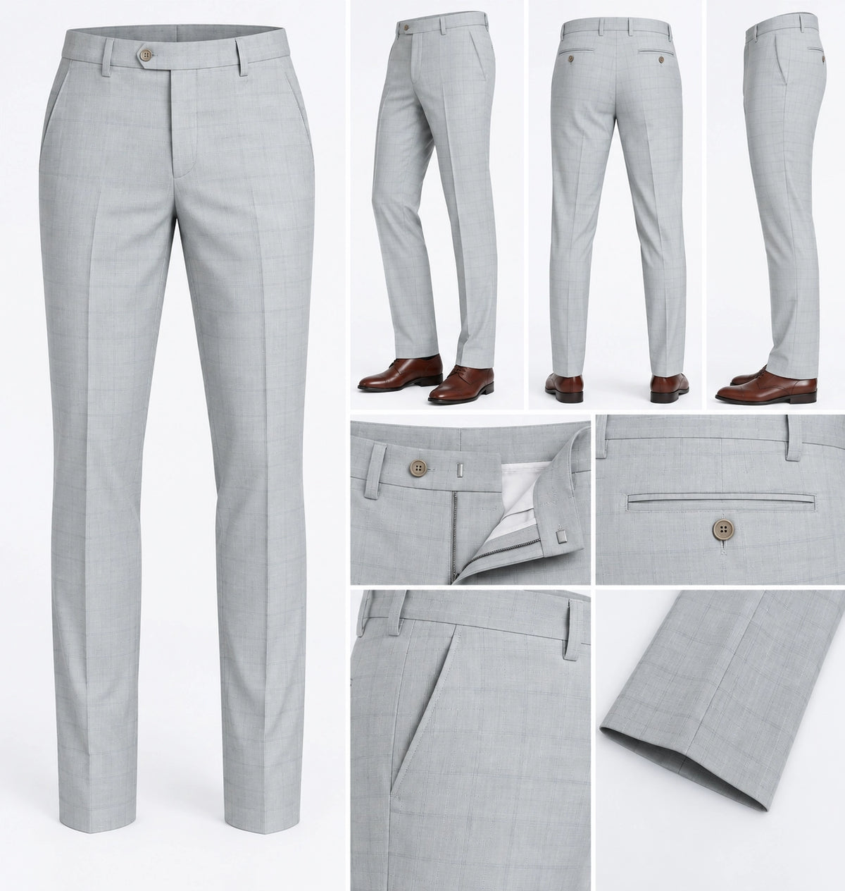Langcaster Windowpane Check Pant