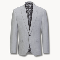 Stallone Plain Weave Stretch Suit Silver