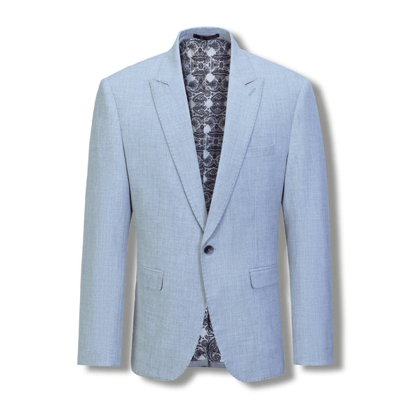 Stallone Plain Weave Stretch Suit - Sky
