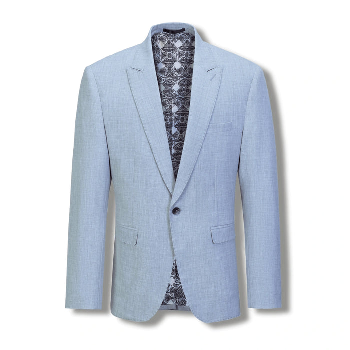 Stallone Plain Weave Stretch Suit - Sky