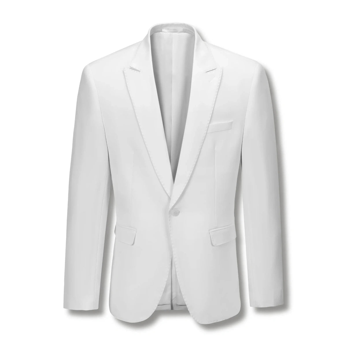 Stallone Plain Weave Stretch Suit - White