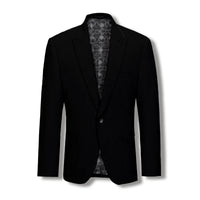 Stallone Plain Weave Stretch Suit - Black