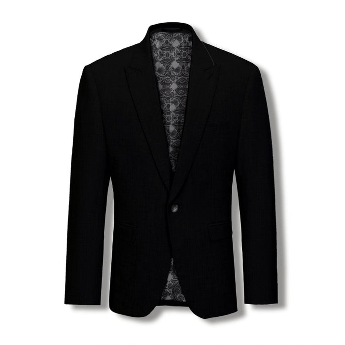 Stallone Plain Weave Stretch Suit - Black