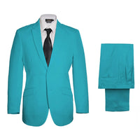 Vegas Fine Twill Plain Microfibre Suit - Lime Green