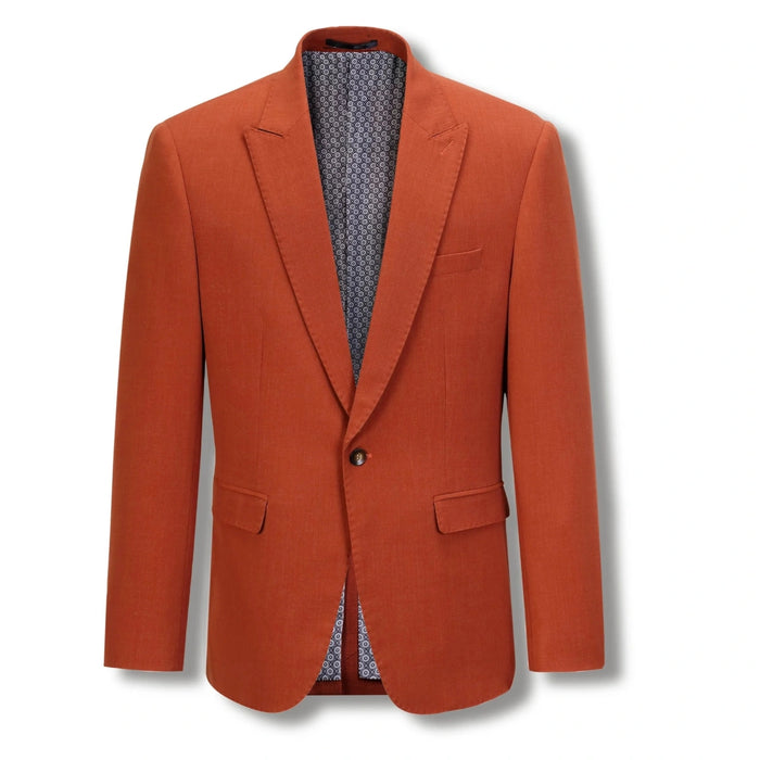Stallone Plain Weave Stretch Suit - Spice
