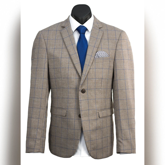 Edison Window Pane Check Wool Suit