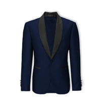 Max Fine Micro Texture Wool Blend Tuxedo Blazer