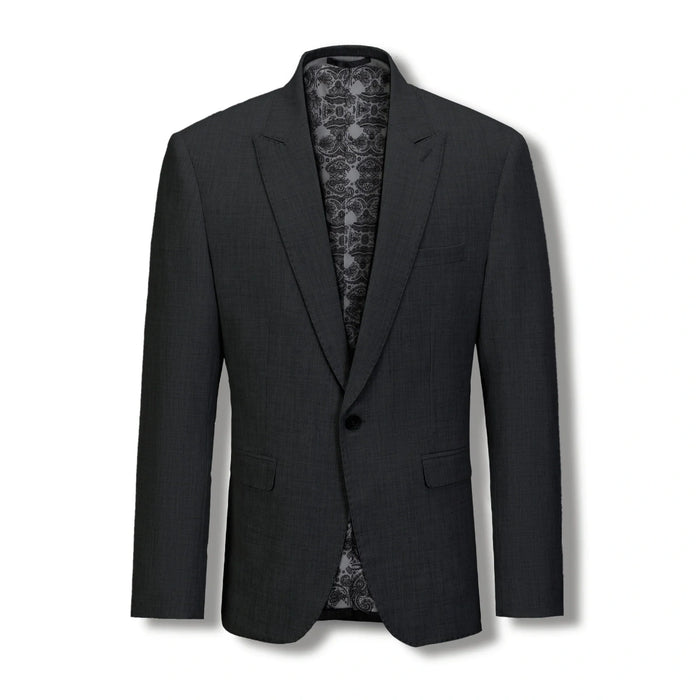Stallone Plain Weave Stretch Suit - Charcoal