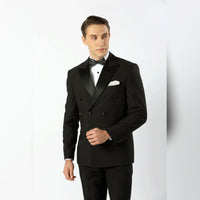 Arlo Double Breasted with Satin Lapel Suit