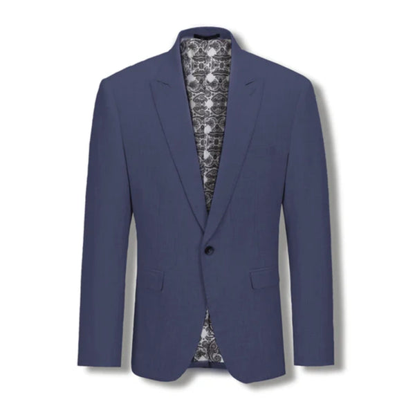 Stallone Plain Weave Stretch Suit - Navy