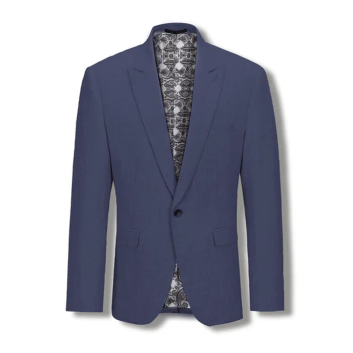 Stallone Plain Weave Stretch Suit - Navy