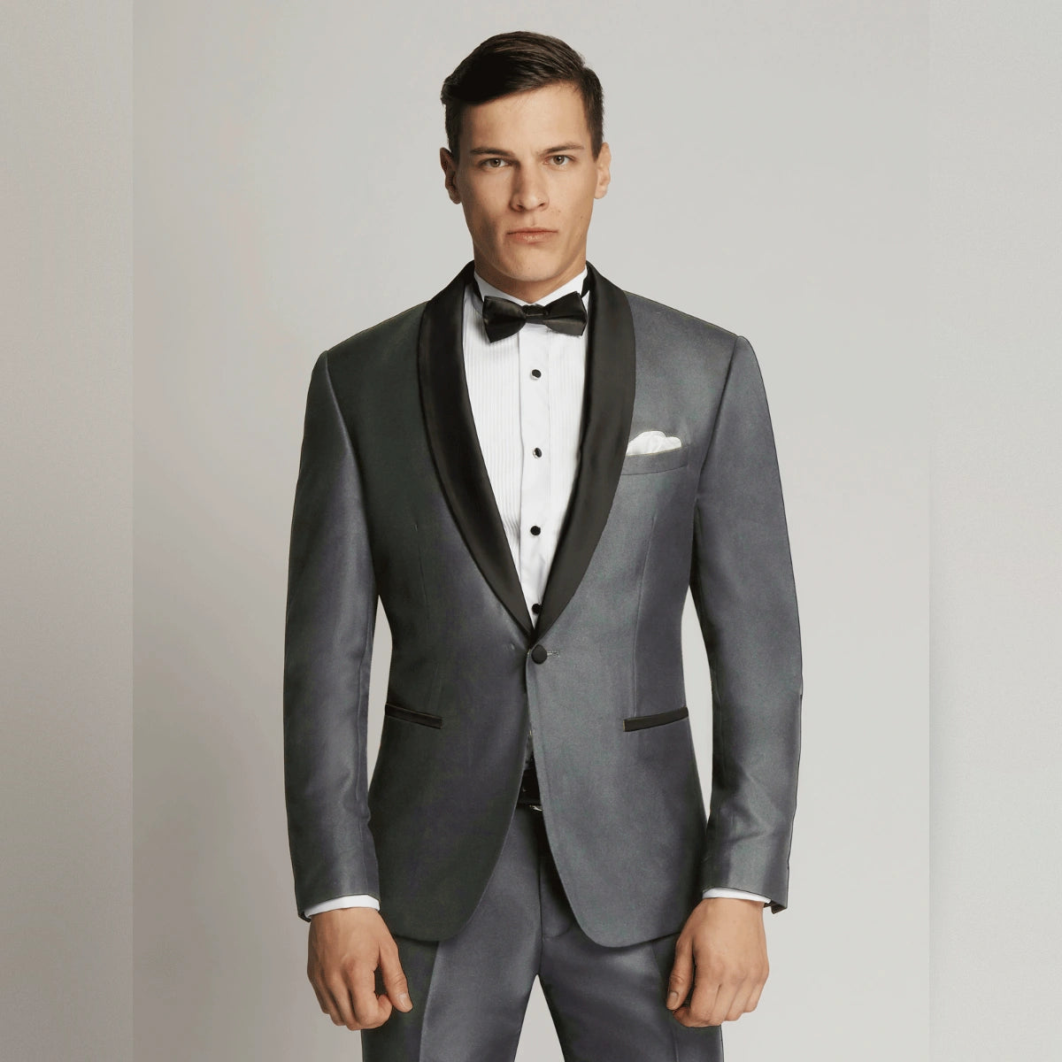 Max Fine Micro Texture Wool Blend Tuxedo Blazer