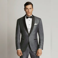 Max Fine Micro Texture Wool Blend Tuxedo Blazer