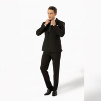Arlo Double Breasted with Satin Lapel Suit