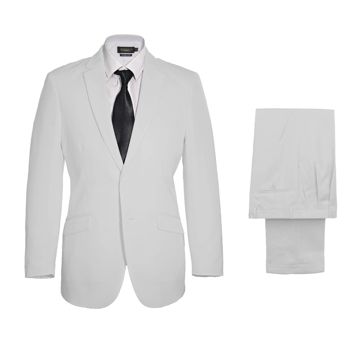 Vegas Fine Twill Plain Microfibre Suit - Lime Green