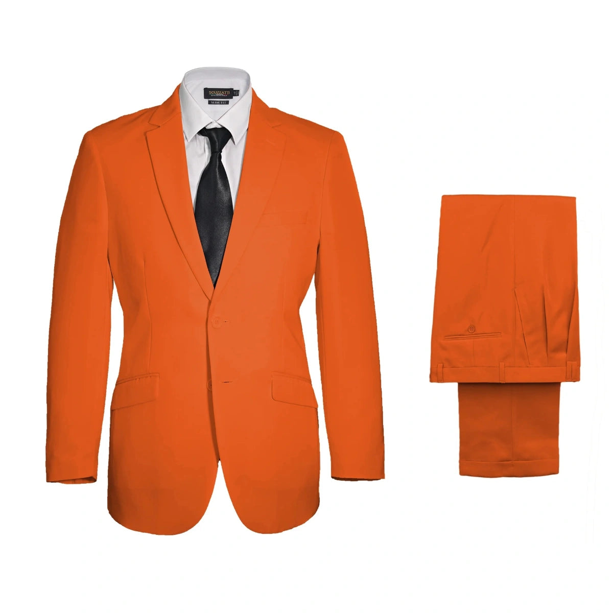 Vegas Fine Twill Plain Microfibre Suit - Lime Green